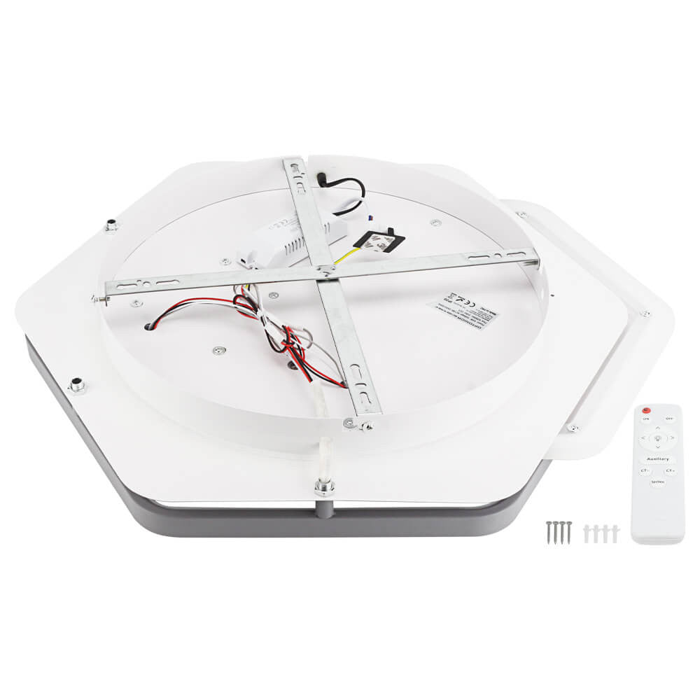 LED Ceiling Light 84W White/Grey Body CCT + Remote Control - image 6