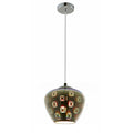 3D Glass Pendant D200 Chrome Circle