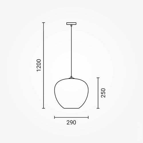 3D Glass Pendant D290 Chrome Seagull - product view