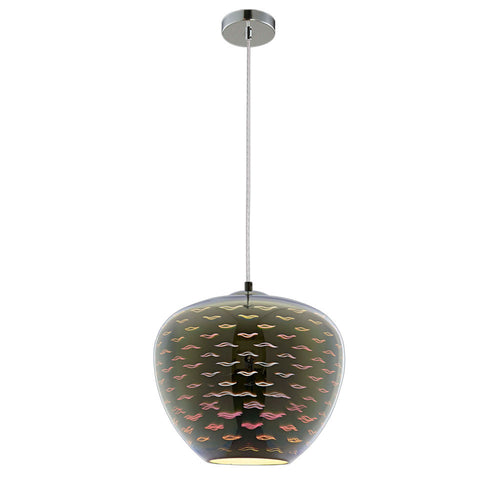 3D Glass Pendant D290 Chrome Seagull