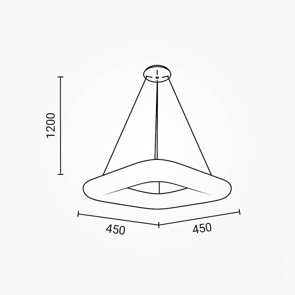 LED Suspending Light White Square - product view