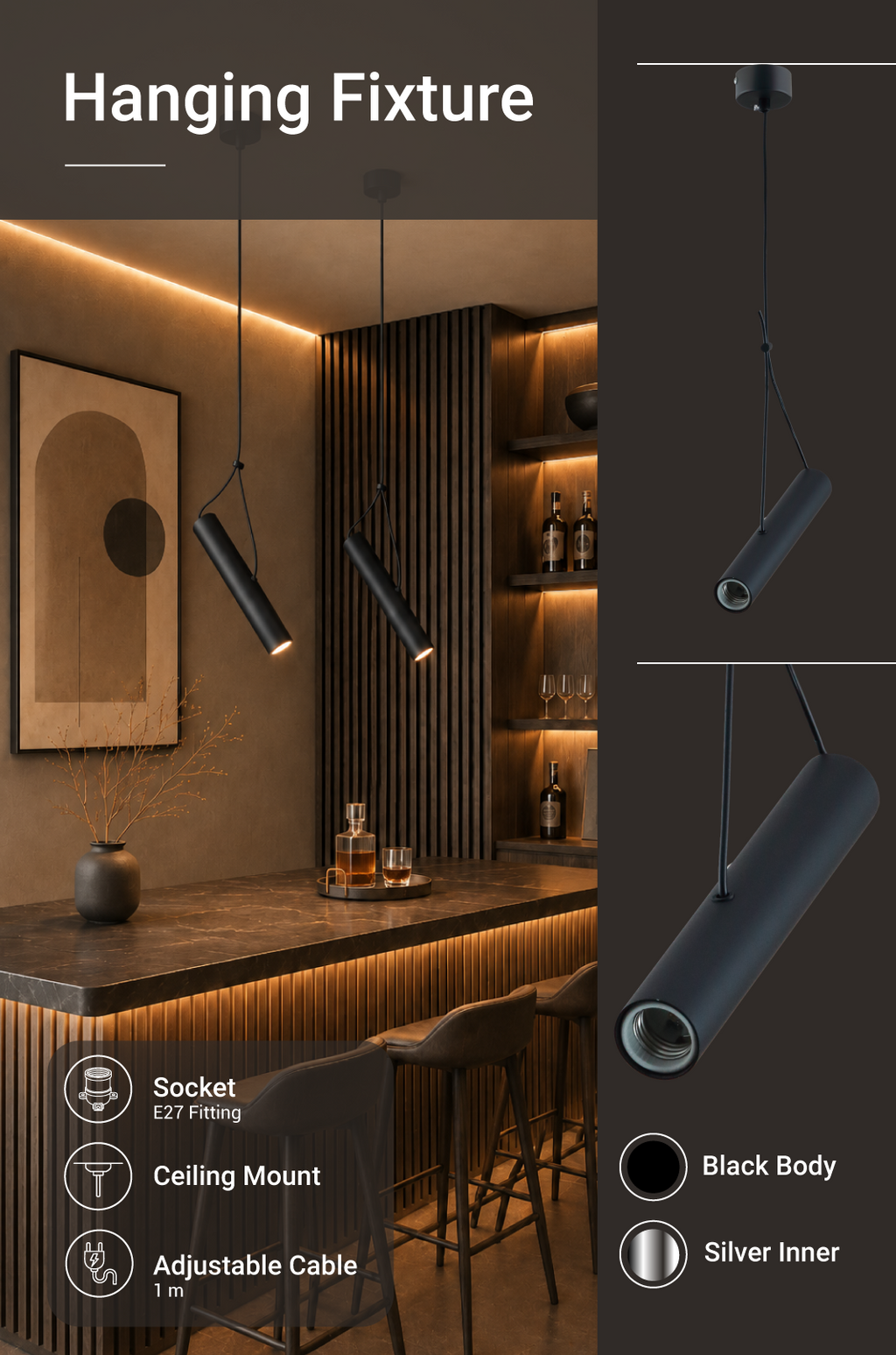 Hanging Fixture E27 Fitting - energy label