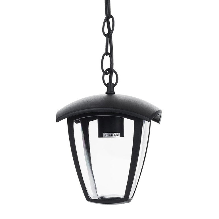 Stropna lampa mat crna 1xE27