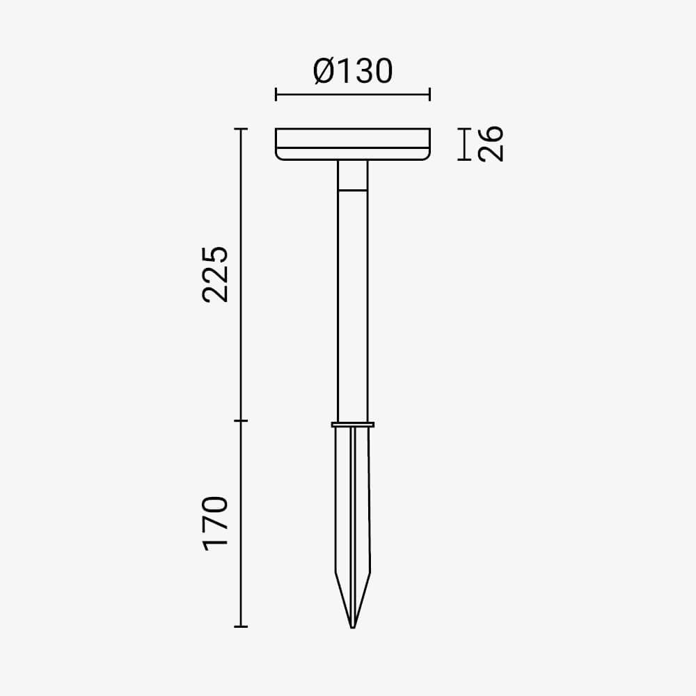 LED Solar Light - Spike 3.2V 1.2Ah - product view