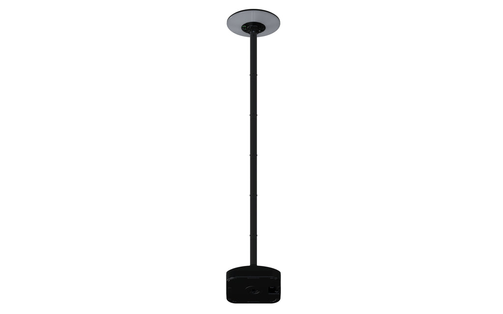 LED Solar Garden/Park Lamp CCT Black +2.5M Pole + Water Tank IP65 + Remote Control