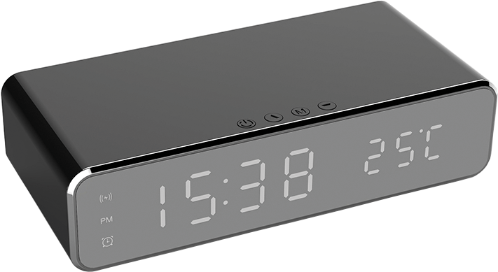Wireless Charger Clock + Thermometer