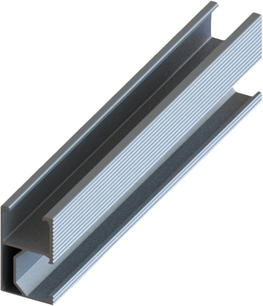 Aluminium Silver Rail 27*45mm 1.2m