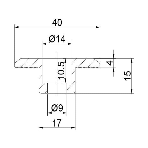 Middle Clamp for Solar Panel 35mm - product view
