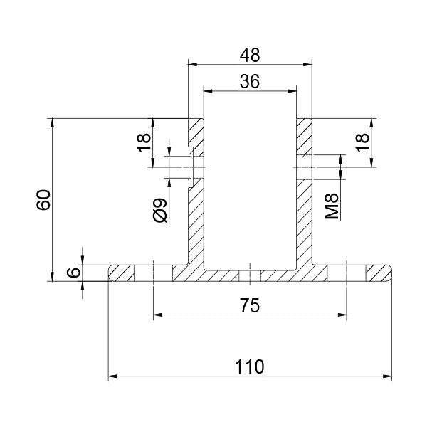 Adjustable Front Leg for Solar Panels - product view