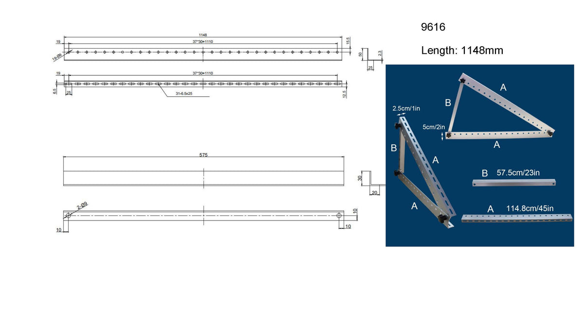 Adjustable Tilt Mount Bracket for Solar Panel - image 3