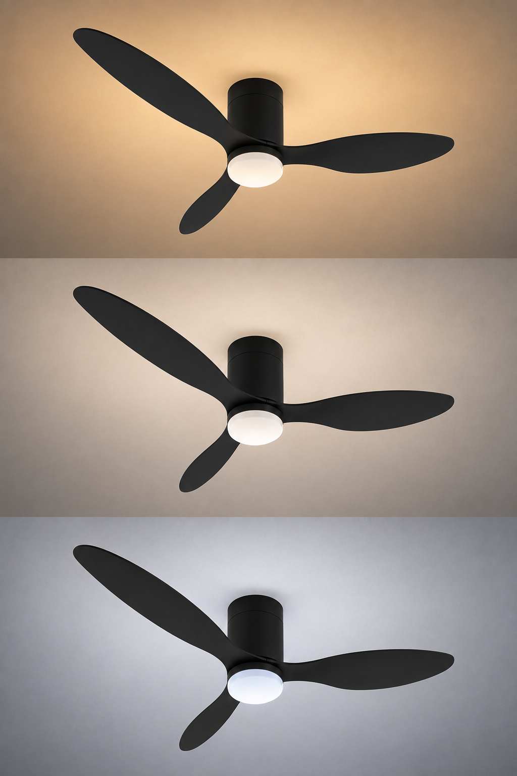 LED Fan Ceiling 18W/3CCT Black + Remote Control - energy label
