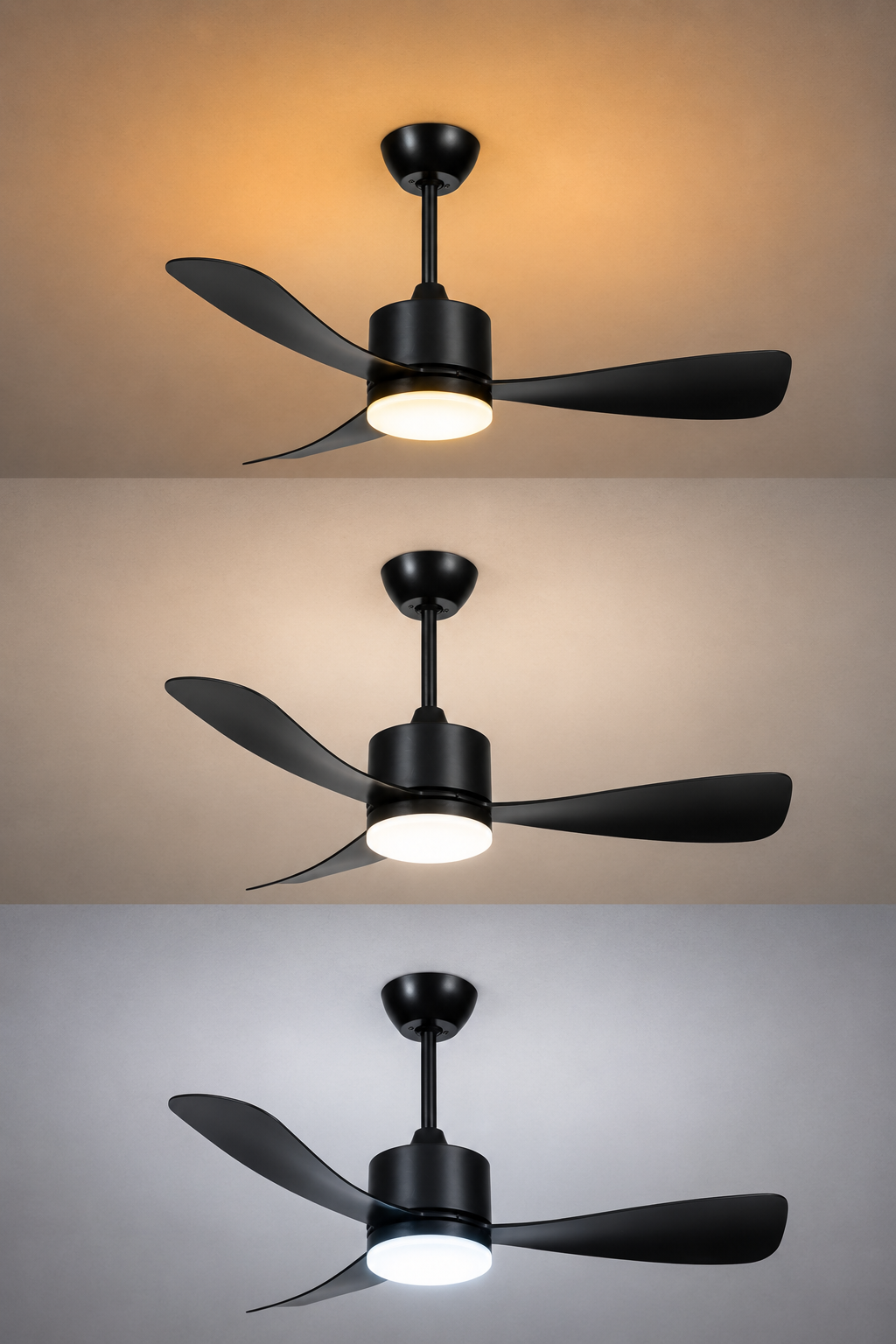 LED FAN Ceiling 18W/3CCT Black Body + Remote Control - energy label