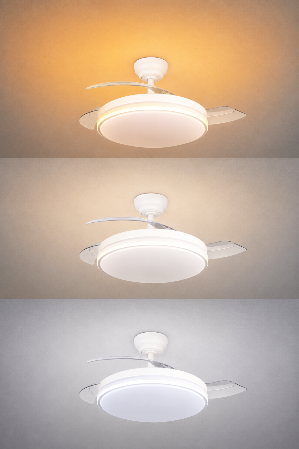 LED FAN Ceiling 30W/3CCT White Body + Remote Control - energy label