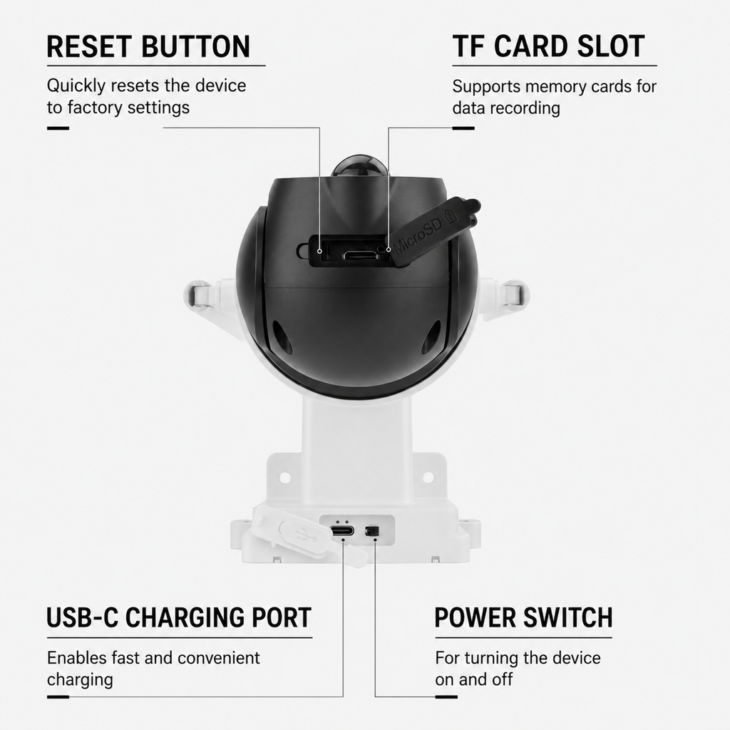 4MP Wi-Fi Solar Battery IP Camera White SD-Slot - image 4