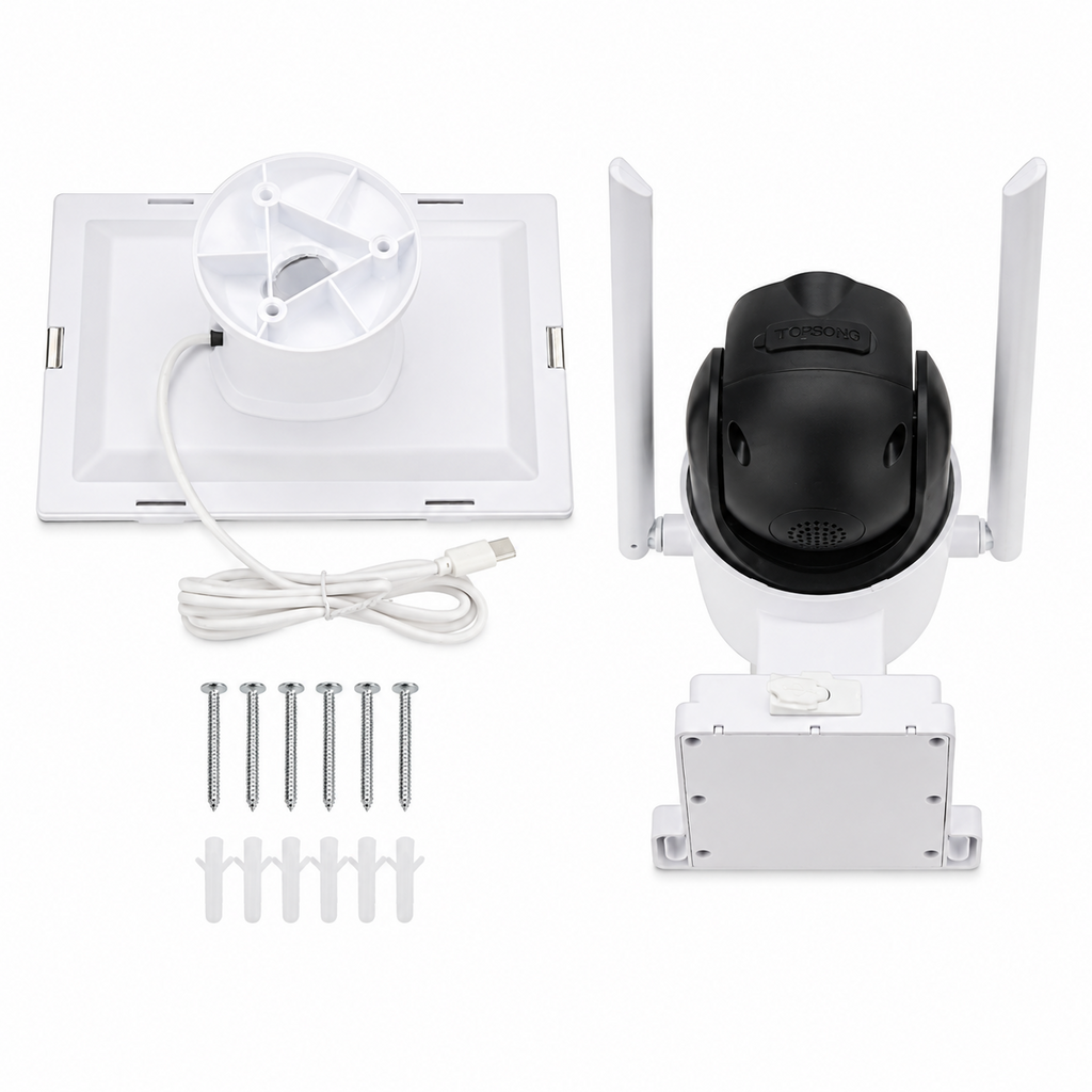 4MP Wi-Fi Solar Battery IP Camera White SD-Slot - image 5