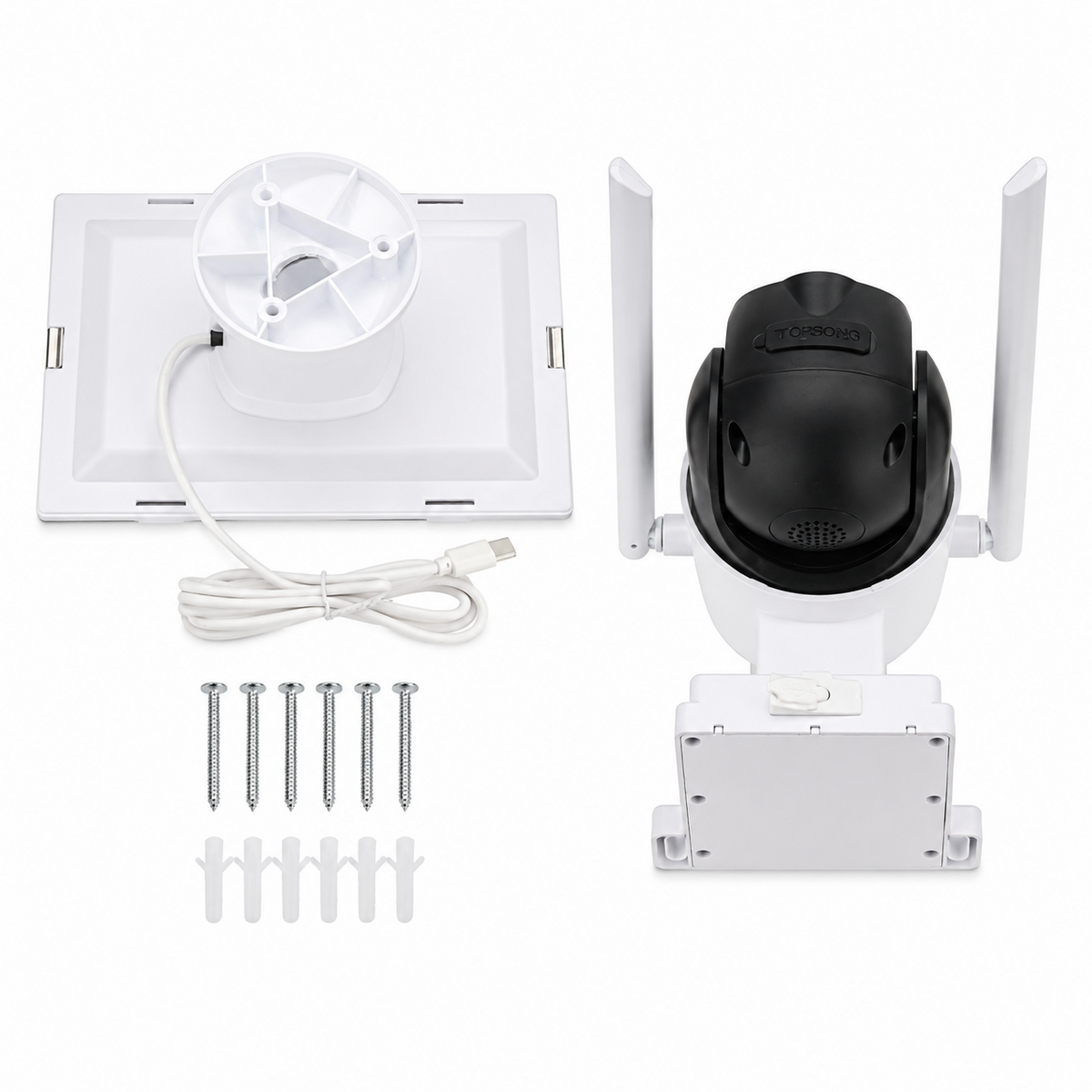 4MP Wi-Fi Solar Battery IP Camera White SD-Slot - image 5