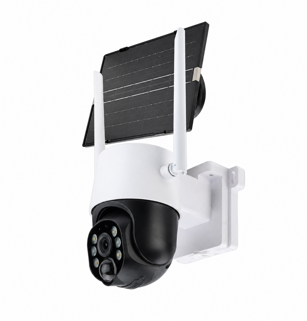 4MP Wi-Fi Solar Battery IP Camera White SD-Slot