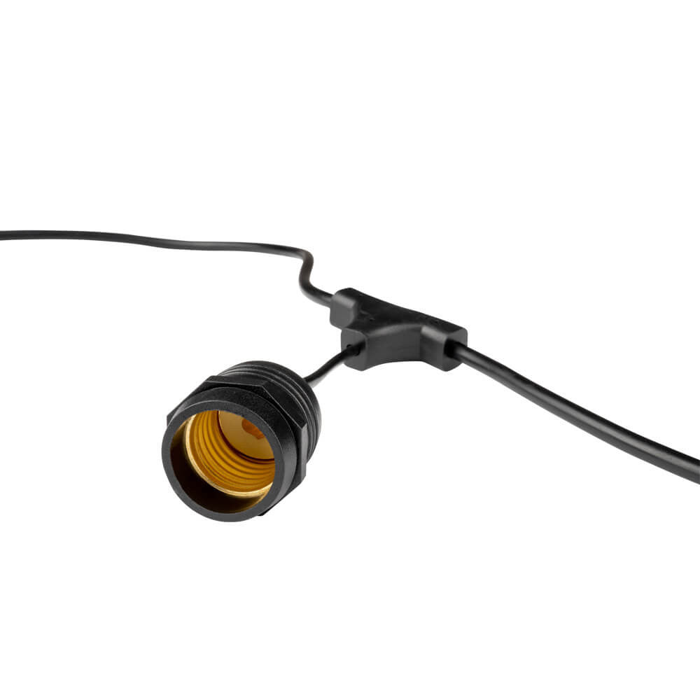 Black Outdoor String Light 10pc. 6M Suspended Sockets - image 3
