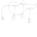Outdoor String Light White 15PCS E27 14.4M Suspended Sockets - Bulbs Not Included