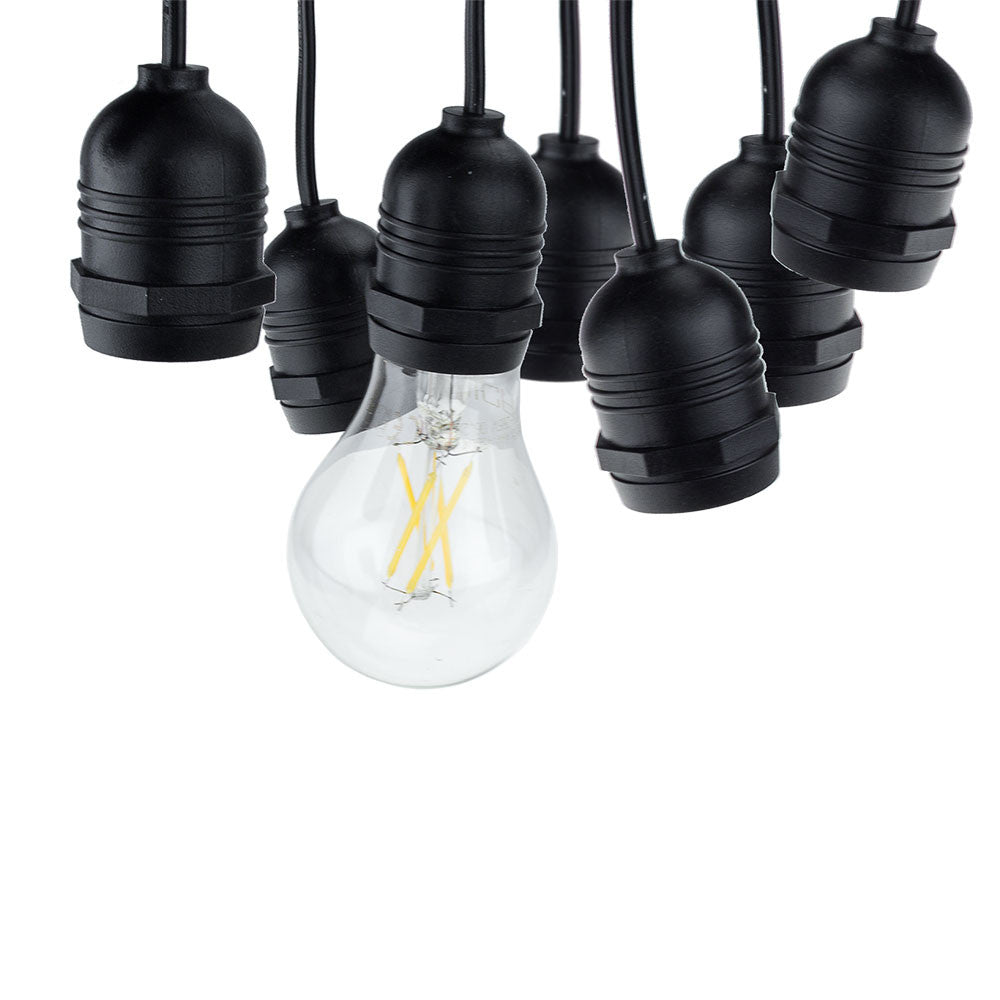 Outdoor String Light 15PCS E27 Suspended Sockets - Bulbs Not Included - 13,50M + 1M Cable - product view