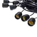 Outdoor String Light 15PCS E27 Suspended Sockets - Bulbs Not Included - 13,50M + 1M Cable