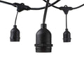 Black Outdoor String Light 10pc. 6M Suspended Sockets