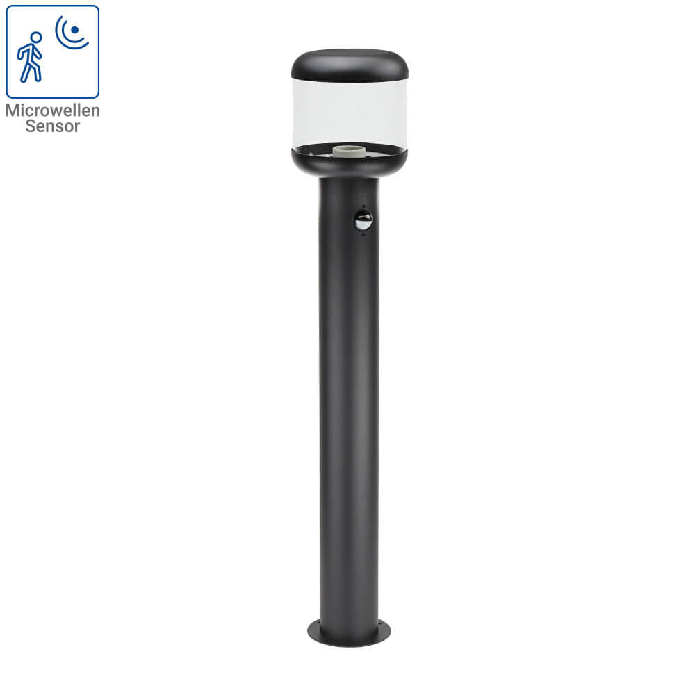 Aluminijska ulična svjetiljka s prozirnim PC difuzorom, E27 grlo, IP54, + PIR senzor - image 3