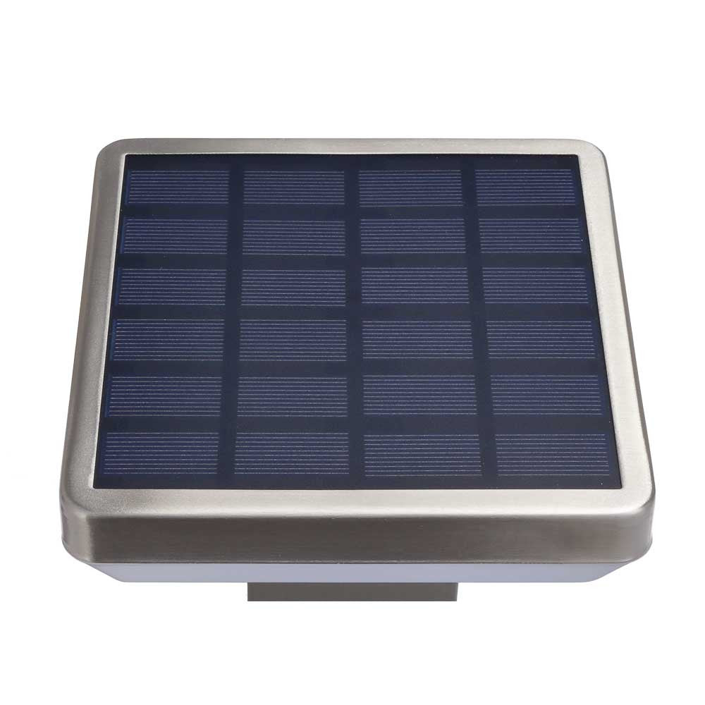 LED solarna lampa za travnjak SS-brušeni aluminij 4,4 W senzor - image 3