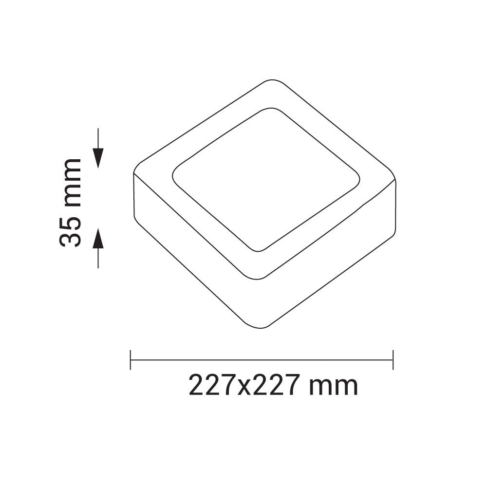LED Surface Square Panel CCT Change Colour - product view