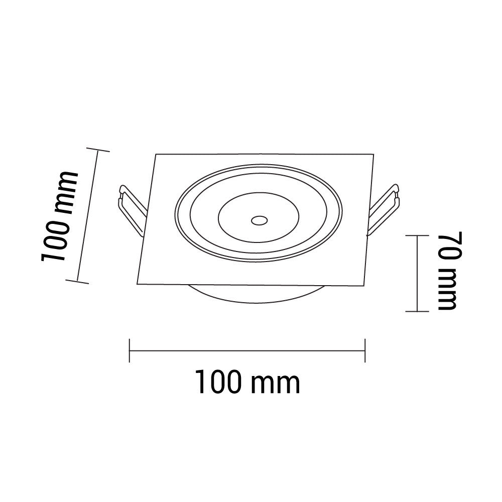 LED COB Downlight Square Build-In - image 4