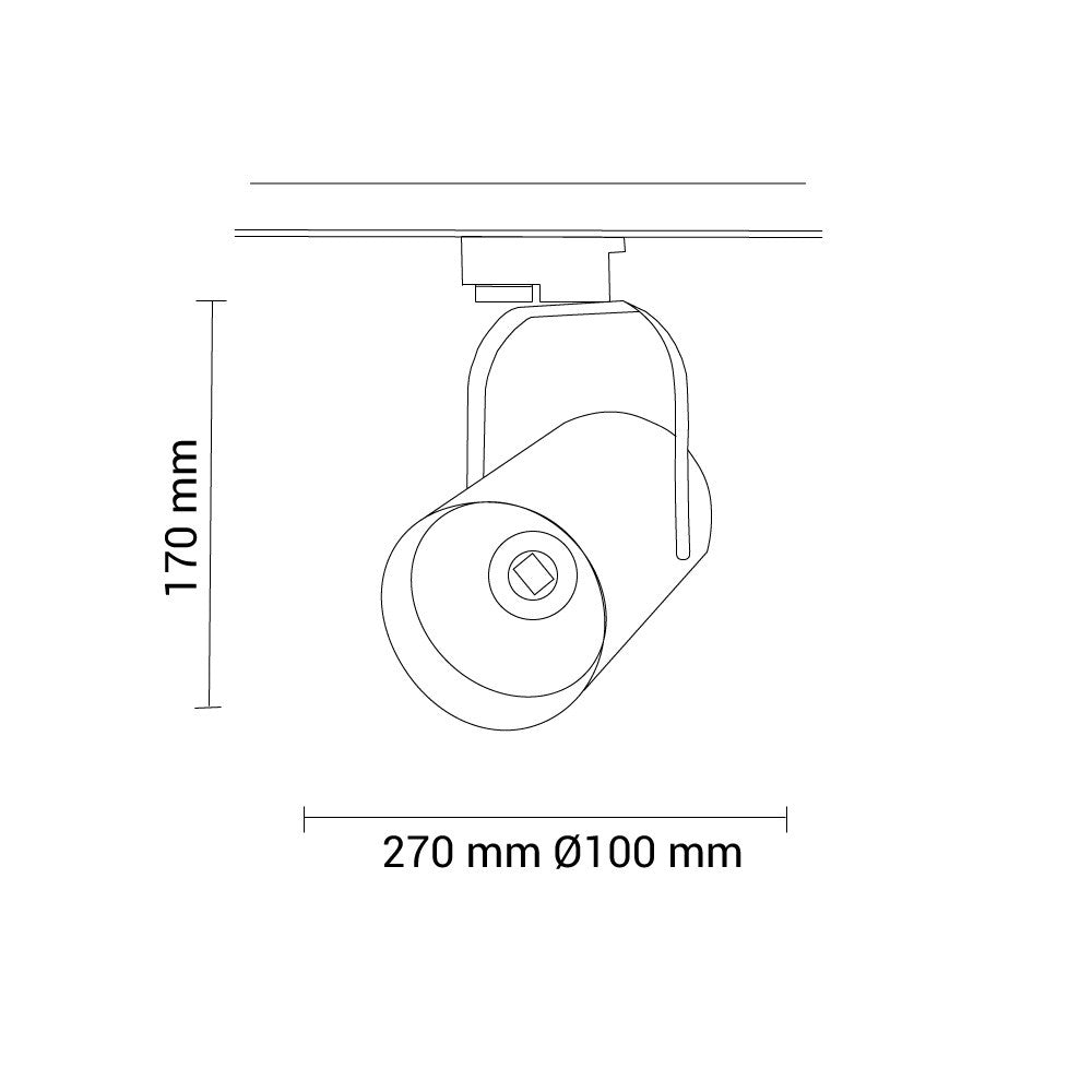 LED Interior Track Light Black Body COB - image 3