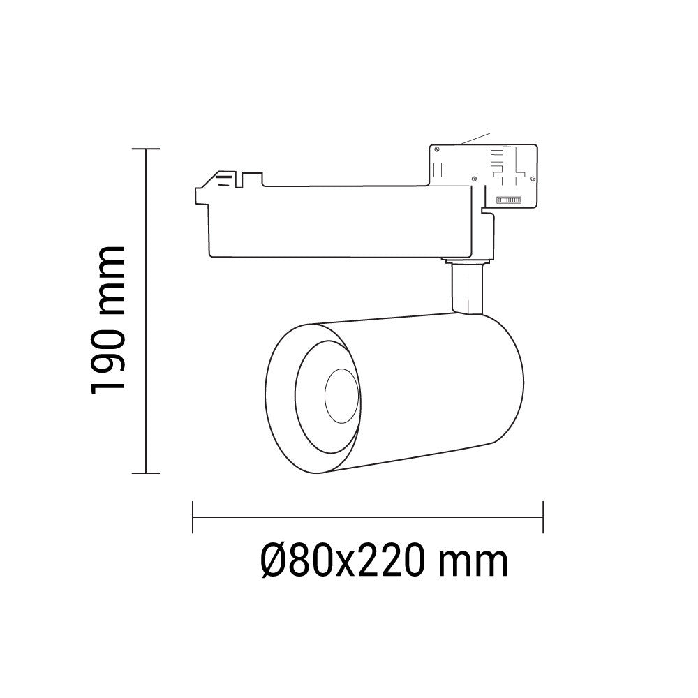 LED 4 Wire Track Light White Body - image 3