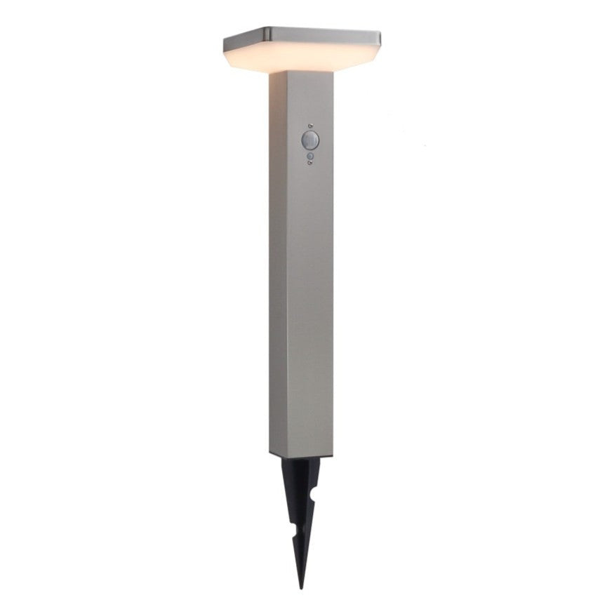 LED Solar Lawn Lamp+Spike SS-Brushed Aluminium 4.4W Sensor - product view