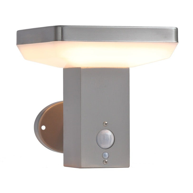 LED solarna zidna svjetiljka UP od brušenog aluminija 4,4 W s senzorom - product view